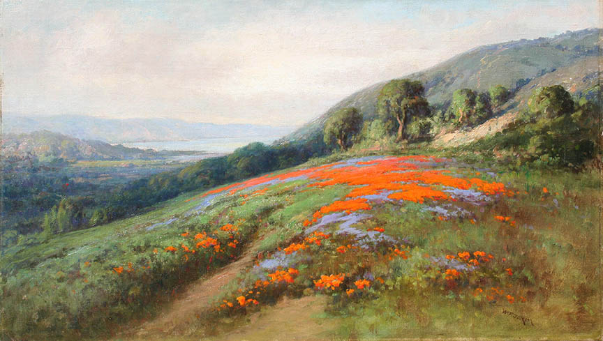William F. Jackson - Northern California Landscape with Wildflowers